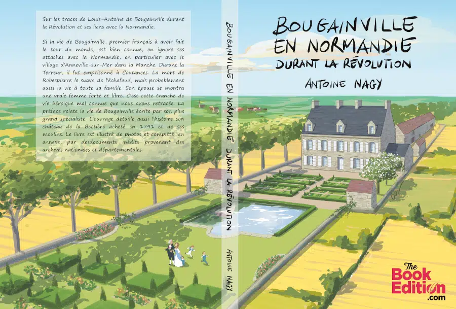 couverture de la biographie de Bougainville montrant sa maison à Anneville sur Mer